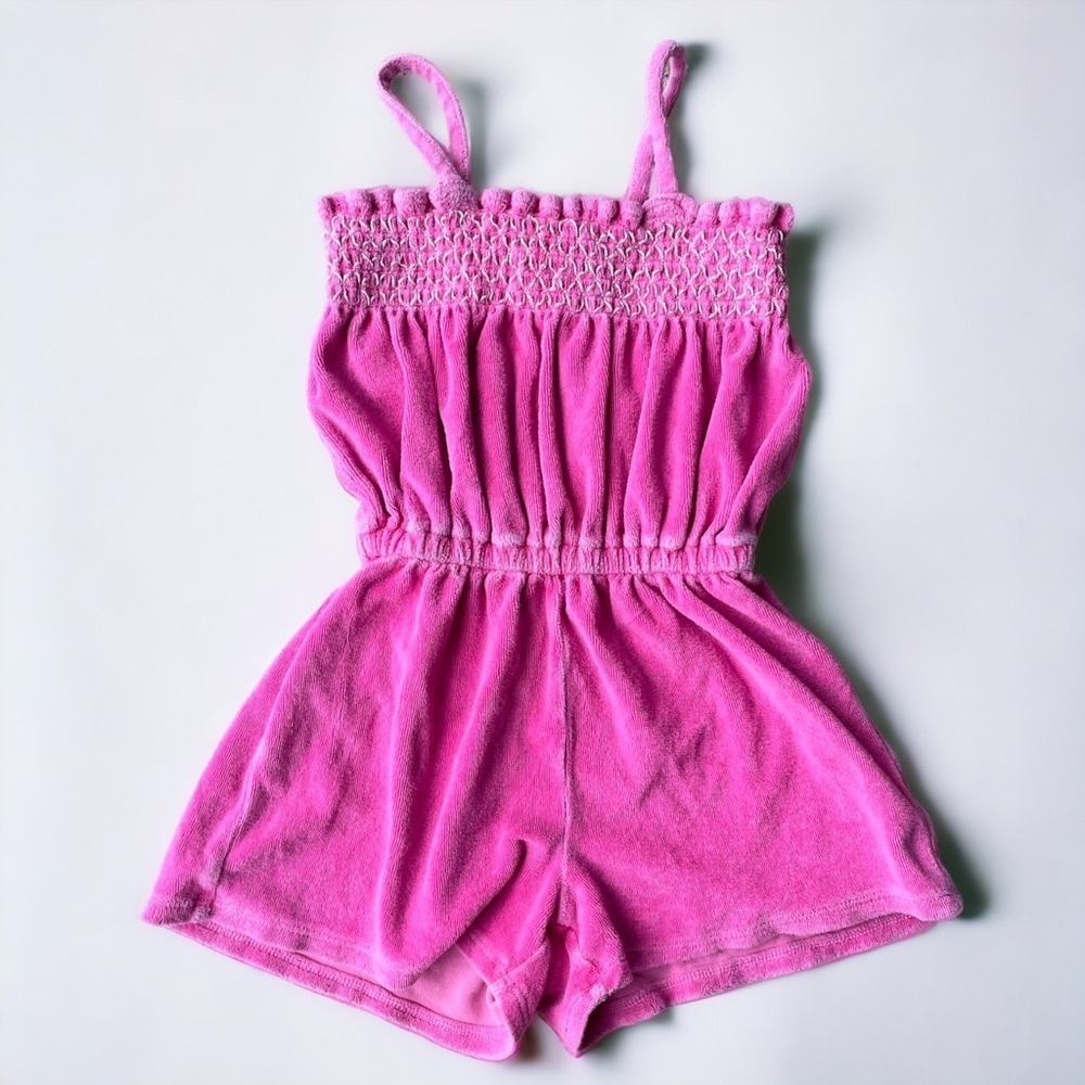 Tucker + Tate Pink Terry Cloth Sunsuit Romper - Size 4